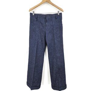 VTG 70s NWOT Happy Legs Wide Leg Blue Jeans Womens 32" Waist High Rise